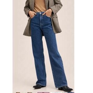 MNG Women's Blue Denim Wide Leg Jeans Size 6